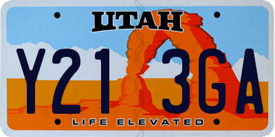 UT license plate Y213GA