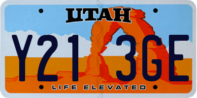 UT license plate Y213GE