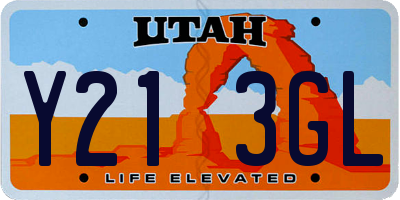 UT license plate Y213GL