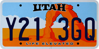 UT license plate Y213GQ