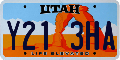 UT license plate Y213HA