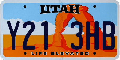 UT license plate Y213HB