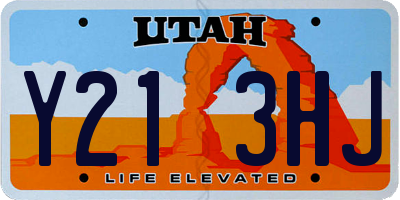 UT license plate Y213HJ