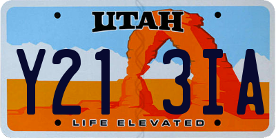 UT license plate Y213IA