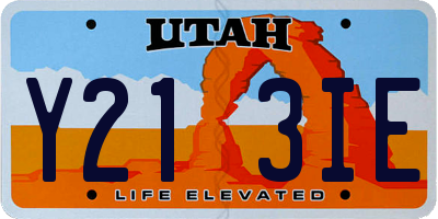 UT license plate Y213IE