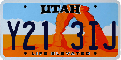 UT license plate Y213IJ