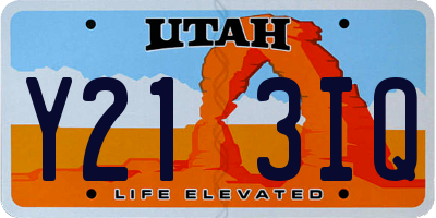 UT license plate Y213IQ