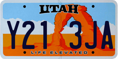 UT license plate Y213JA