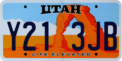 UT license plate Y213JB