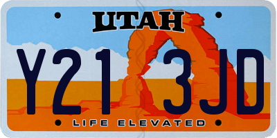 UT license plate Y213JD