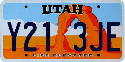 UT license plate Y213JE