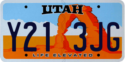 UT license plate Y213JG