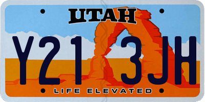 UT license plate Y213JH