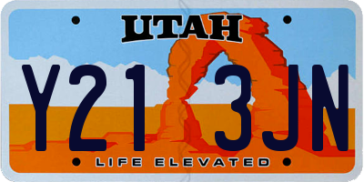 UT license plate Y213JN