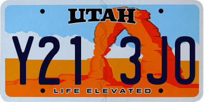UT license plate Y213JO