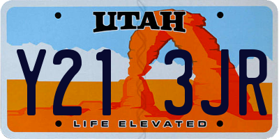 UT license plate Y213JR