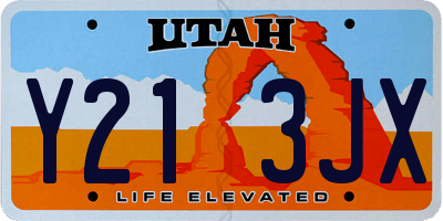 UT license plate Y213JX