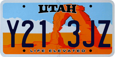 UT license plate Y213JZ