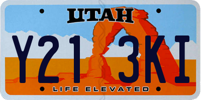 UT license plate Y213KI
