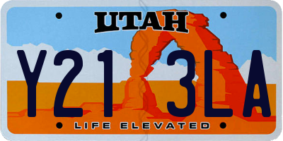 UT license plate Y213LA