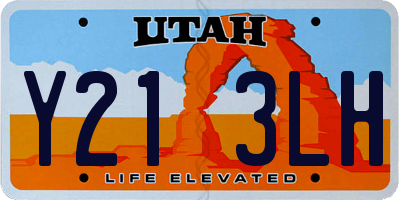 UT license plate Y213LH