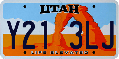UT license plate Y213LJ