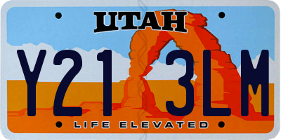 UT license plate Y213LM