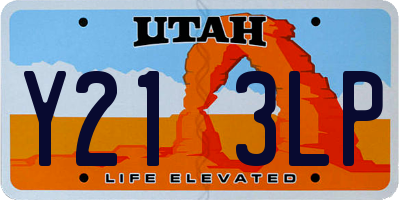 UT license plate Y213LP