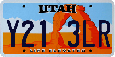 UT license plate Y213LR