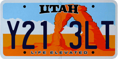 UT license plate Y213LT