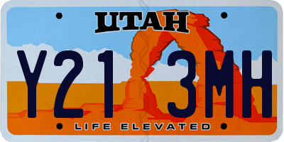UT license plate Y213MH