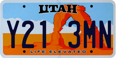 UT license plate Y213MN
