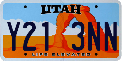 UT license plate Y213NN