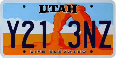 UT license plate Y213NZ