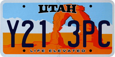 UT license plate Y213PC
