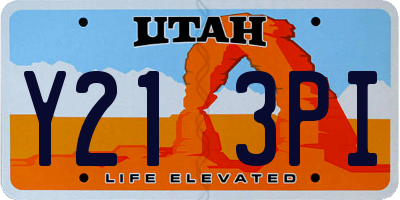UT license plate Y213PI