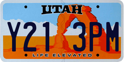 UT license plate Y213PM