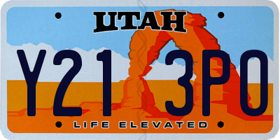 UT license plate Y213PO