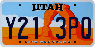 UT license plate Y213PQ