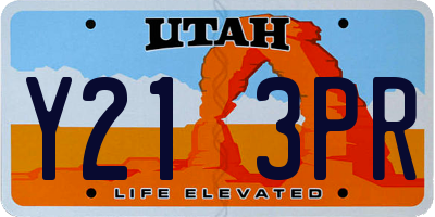 UT license plate Y213PR