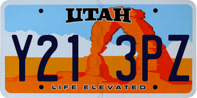 UT license plate Y213PZ