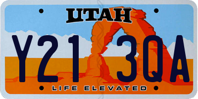 UT license plate Y213QA
