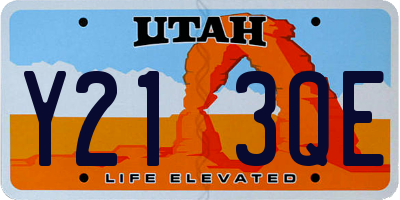 UT license plate Y213QE