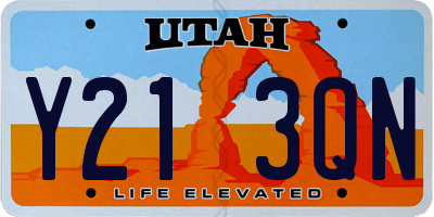 UT license plate Y213QN