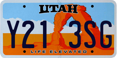 UT license plate Y213SG