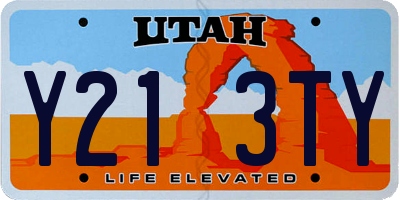 UT license plate Y213TY