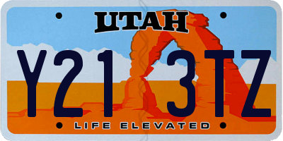 UT license plate Y213TZ