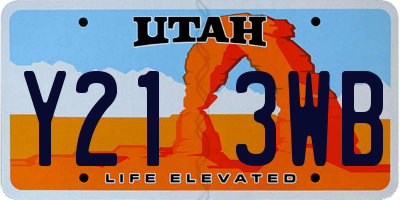 UT license plate Y213WB