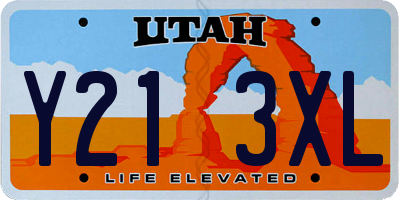 UT license plate Y213XL