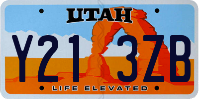 UT license plate Y213ZB